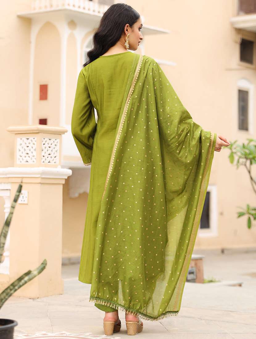 women embroidered kurta pant set with duaptta - 21680490 -  Standard Image - 1