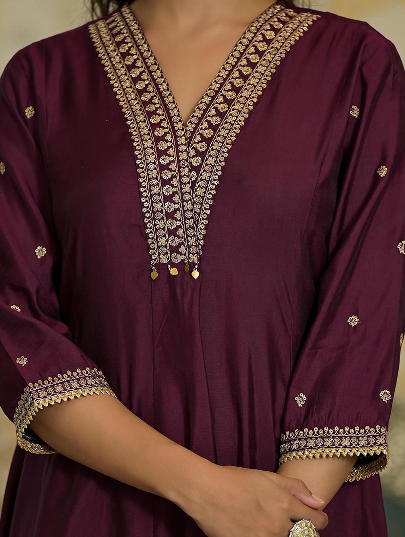 women embroidered kurta pant set with dupatta - 21680498 - Standard Image - 4