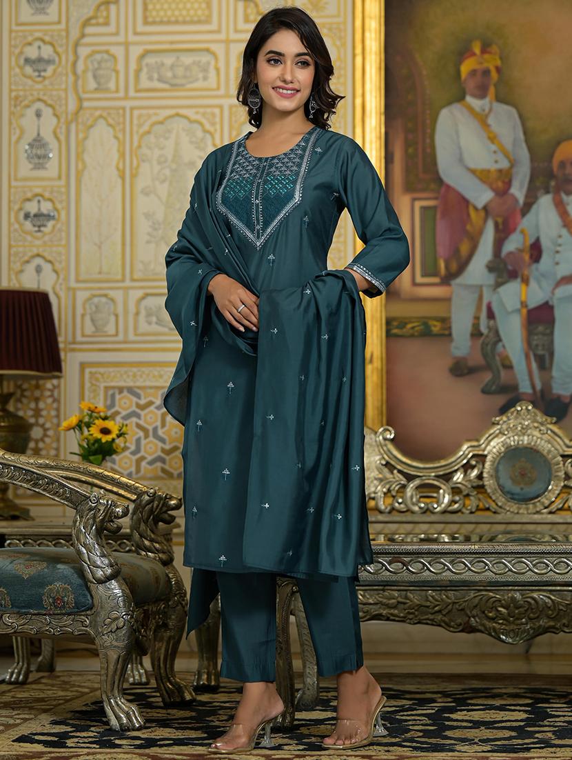 women embroidered kurta pant set with duaptta - 21680510 - Standard Image - 1