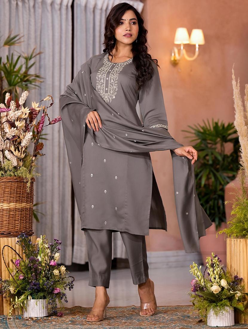 women embroidered kurta pant set with duaptta - 21680511 - Standard Image - 1