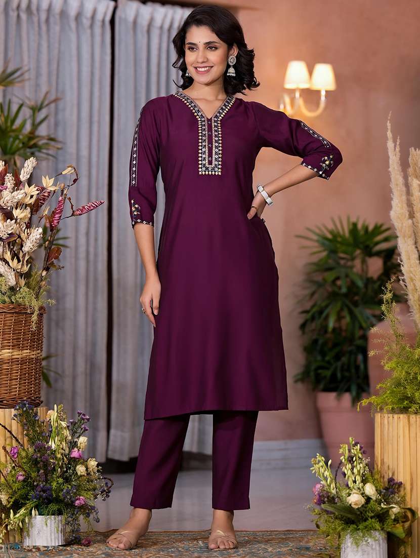 women embroidered kurta pant set with duaptta - 21680512 -  Standard Image - 1