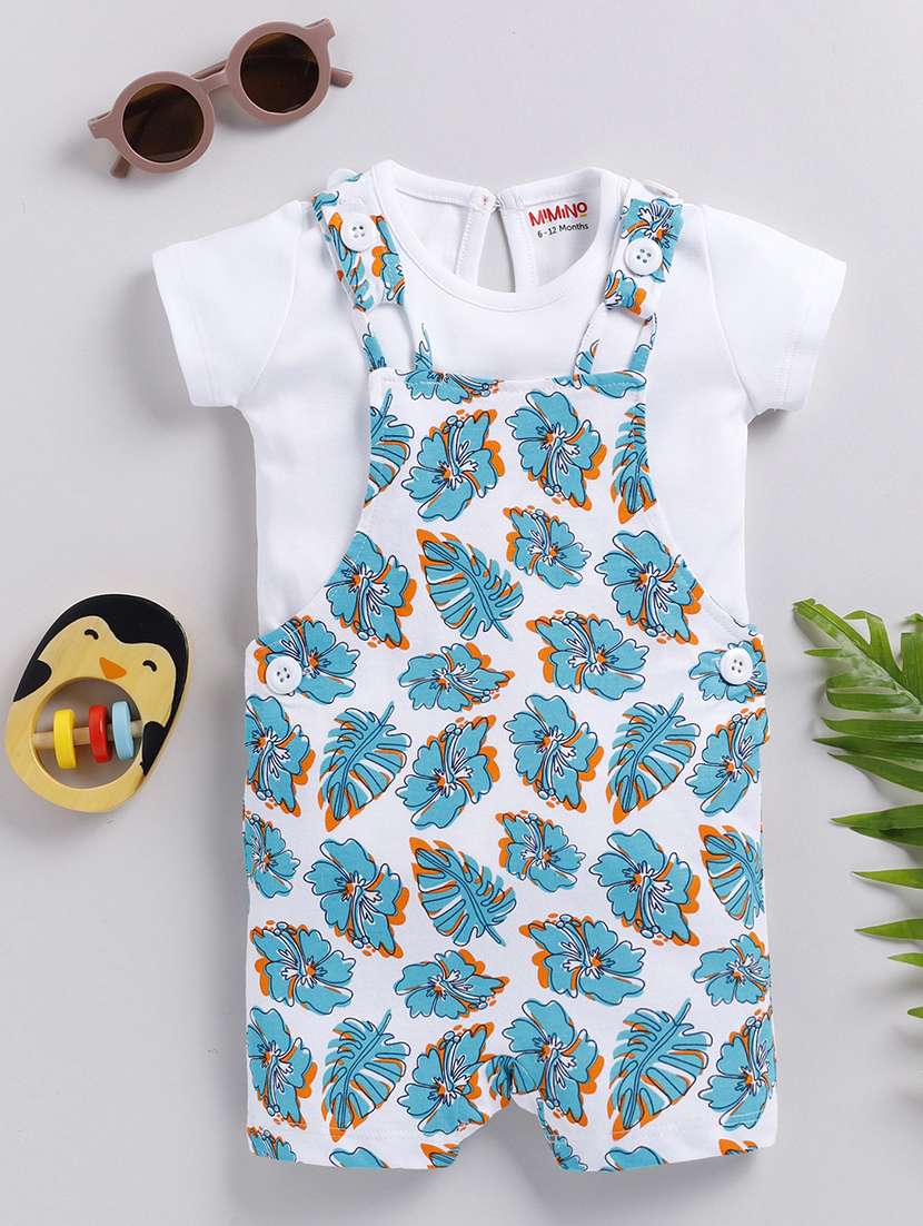 kids printed adjustable strap dungaree - 21680799 -  Standard Image - 1