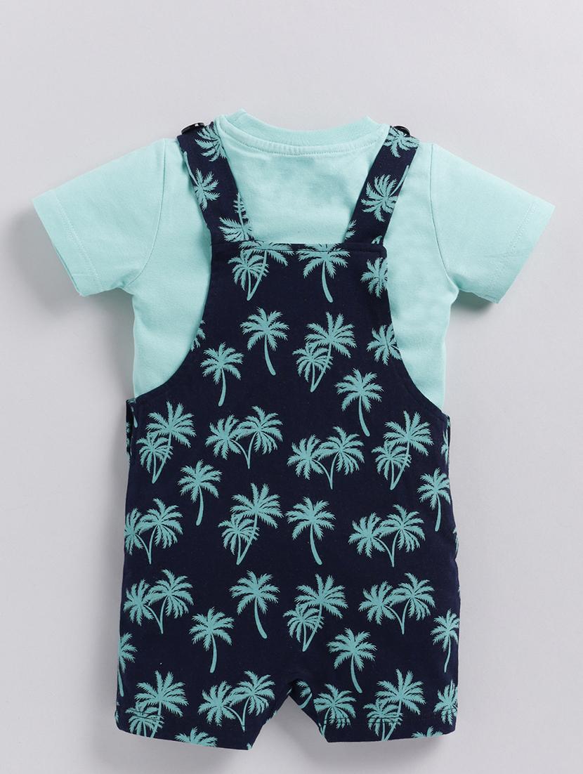 kids printed adjustable strap dungaree - 21680800 -  Standard Image - 1