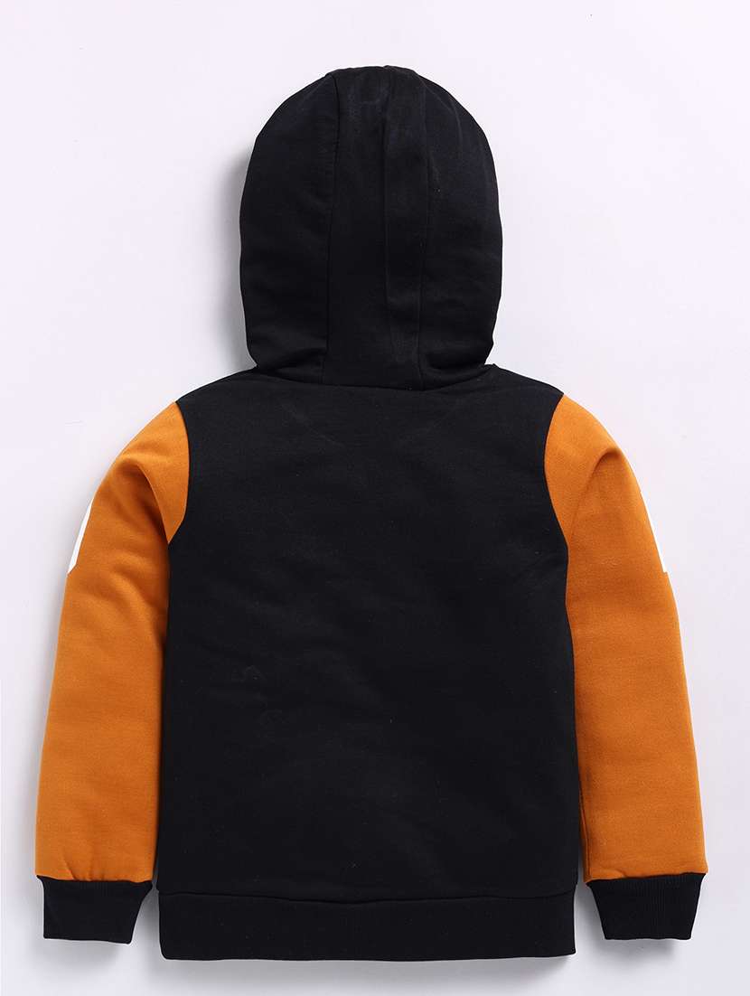 kids color blocked hooded long sleeves sweatshirt - 21680839 -  Standard Image - 1