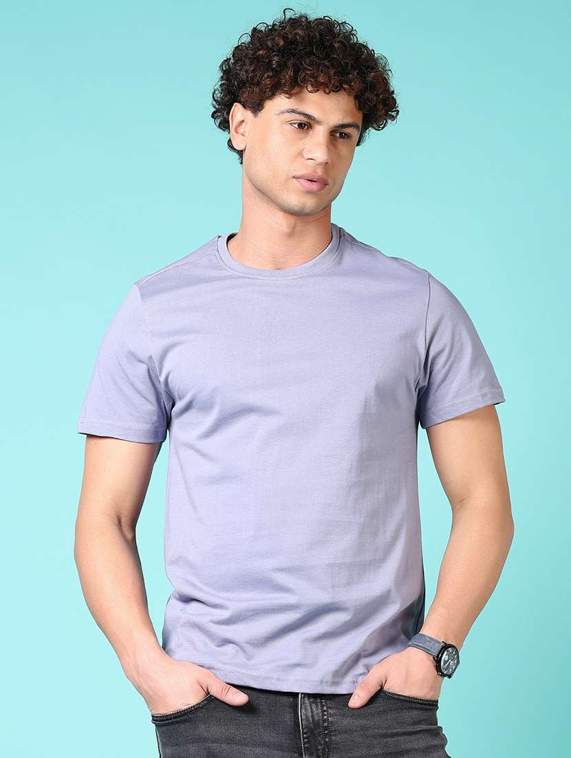 men solid short sleeve t-shirt