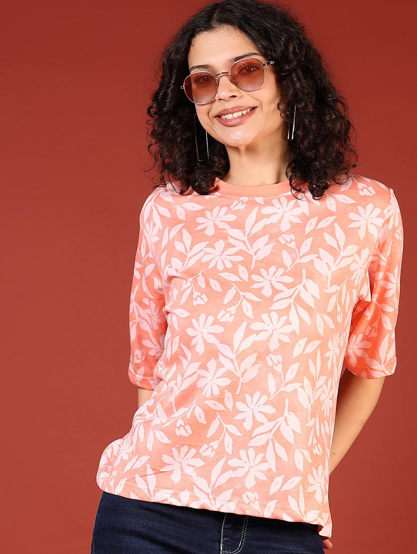women printed drop shoulder relaxed fit t-shirt - 21681056 -  Standard Image - 1