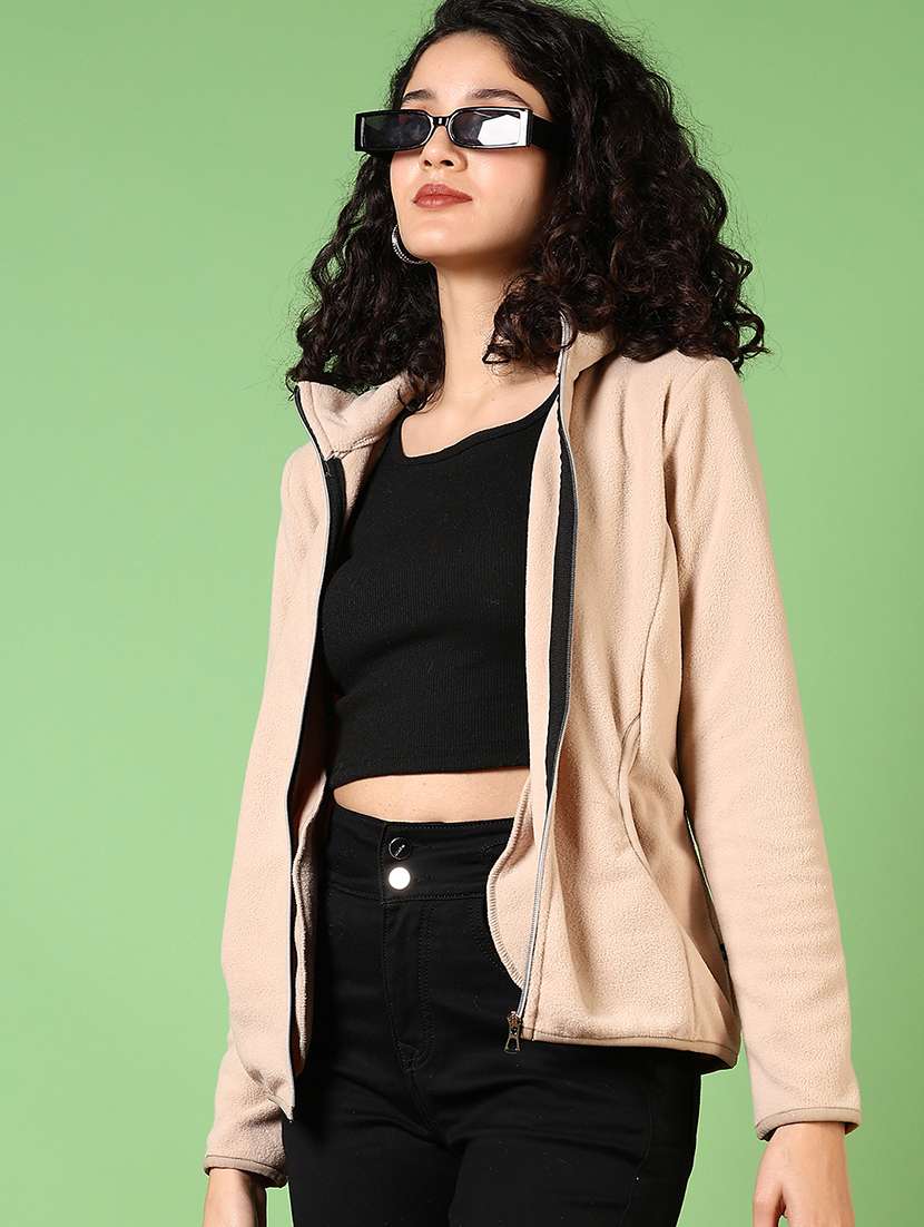 women solid long sleeves sweatshirt