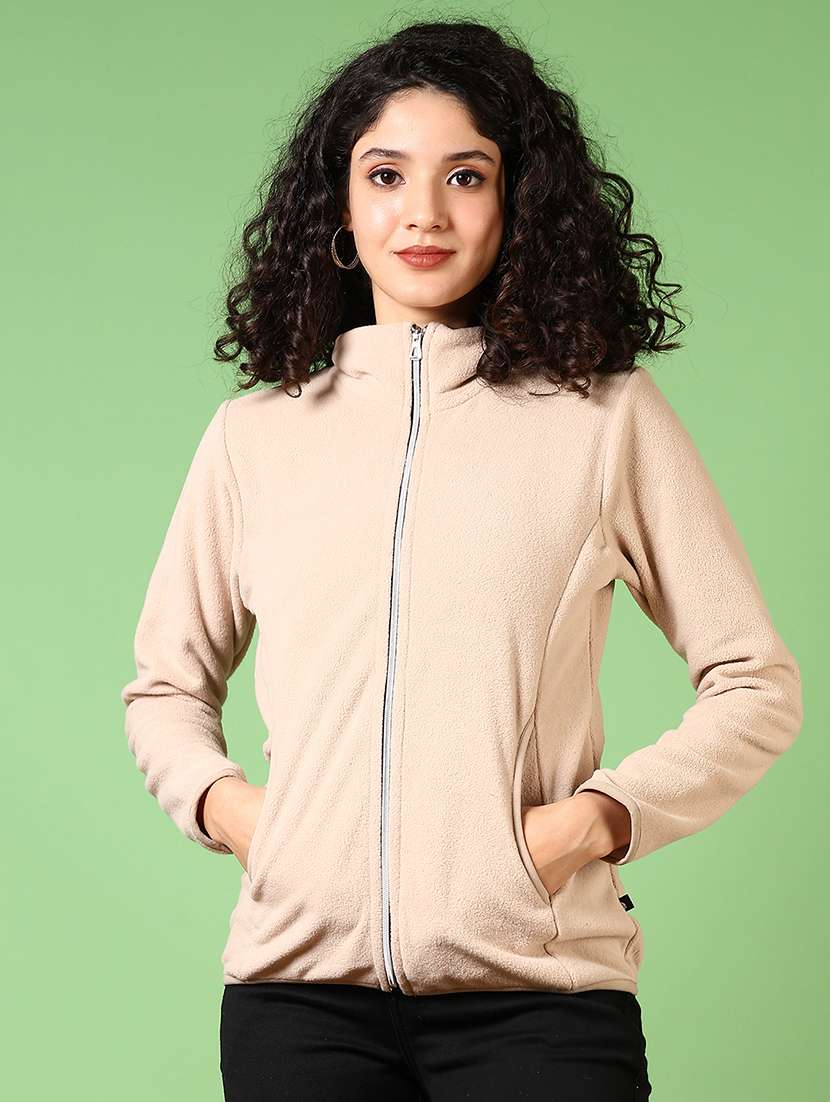 women solid long sleeves sweatshirt - 21681152 -  Standard Image - 1