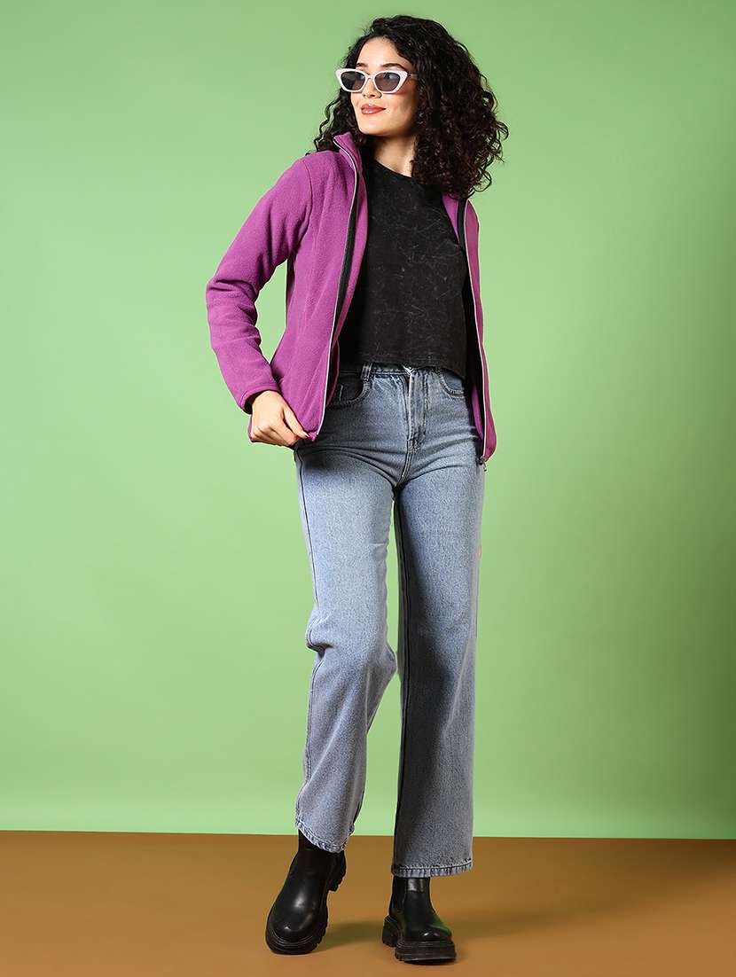 women solid long sleeves sweatshirt - 21681154 -  Standard Image - 4