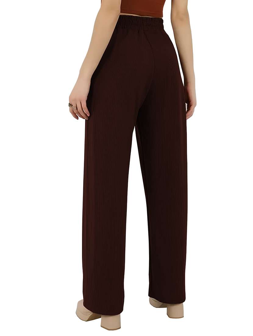 women solid straight palazzo - 21681699 -  Standard Image - 1