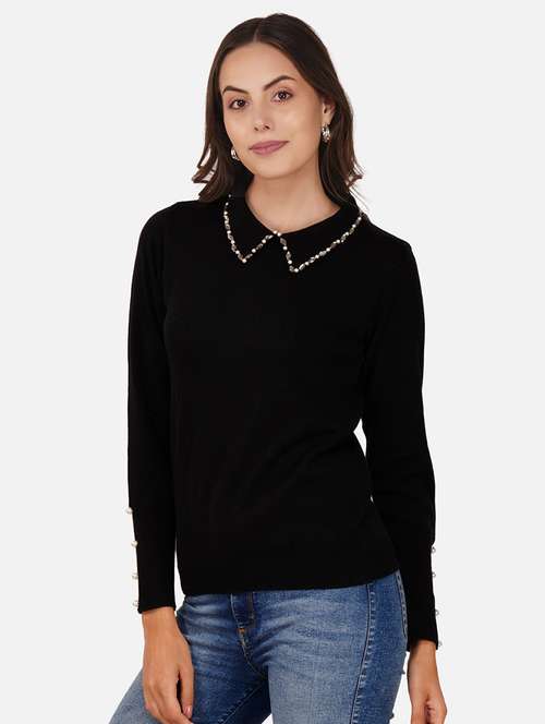 women embellished long sleeves pullover - 21681873 -  Standard Image - 0