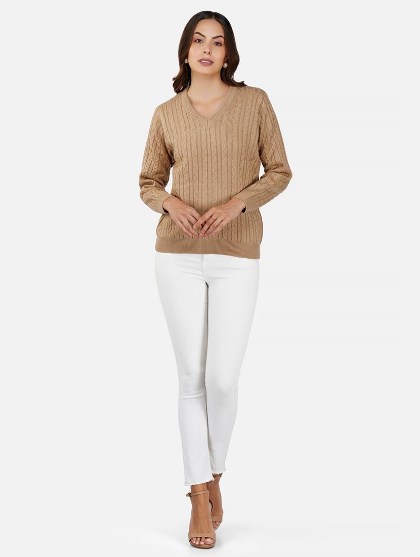 women self designed long sleeves pullover - 21681874 - Standard Image - 4