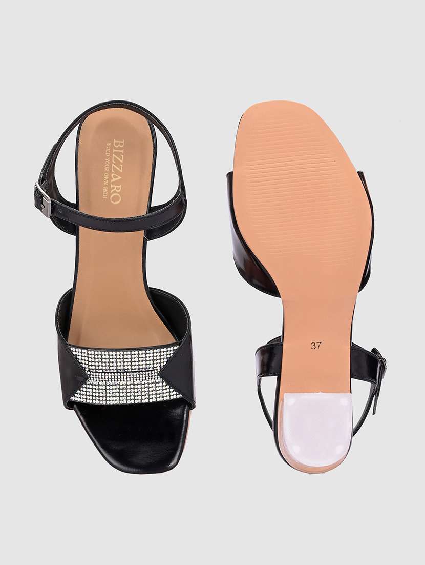 women black snkle strap sandal - 21681899 -  Standard Image - 4