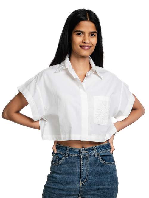 white solid boxy t-shirt - 21681961 - Standard Image - 0