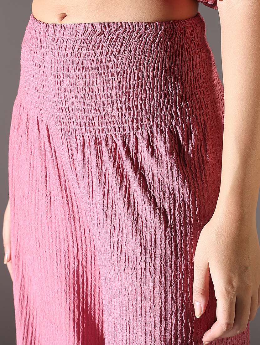 women solid top and trouser co-ord set - 21682023 -  Standard Image - 6