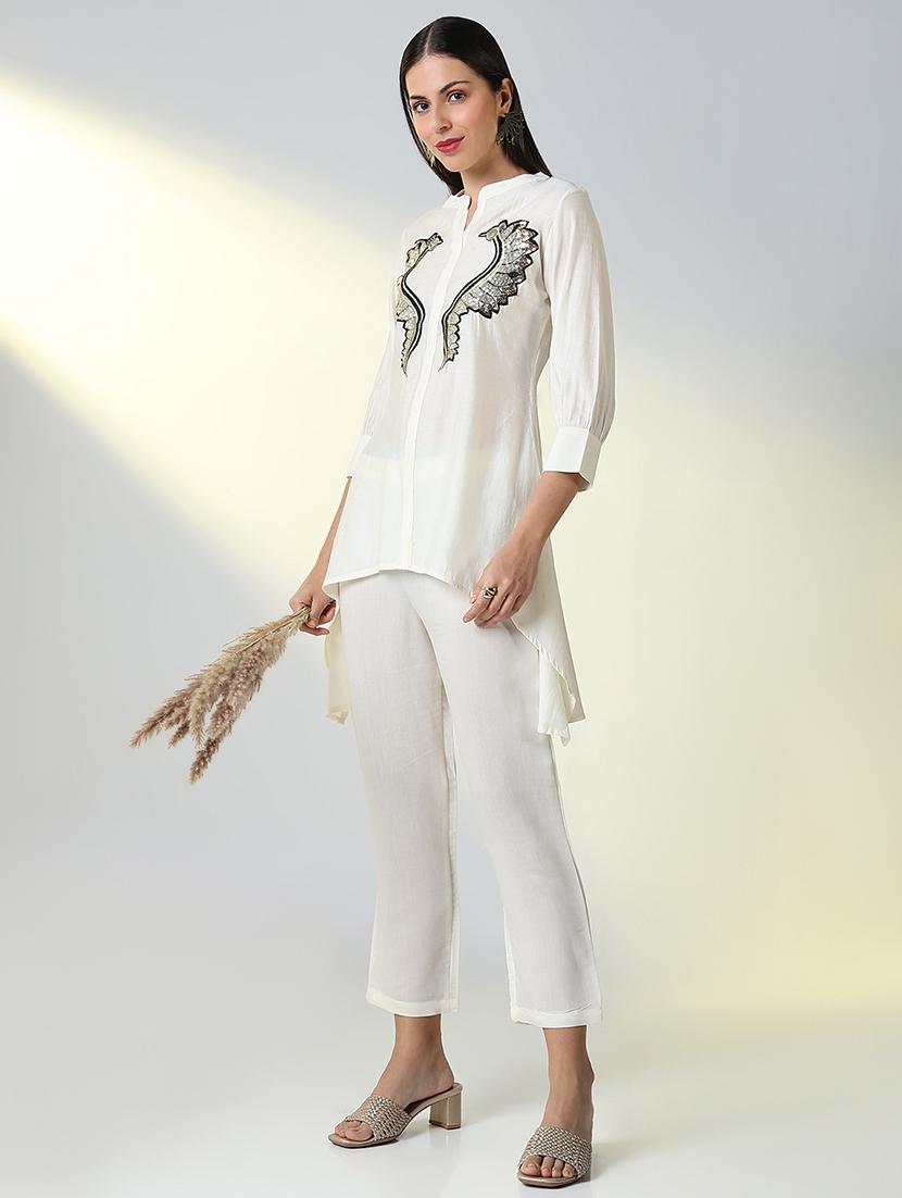 women embellished top and trouser co-ords set - 21682029 -  Standard Image - 1