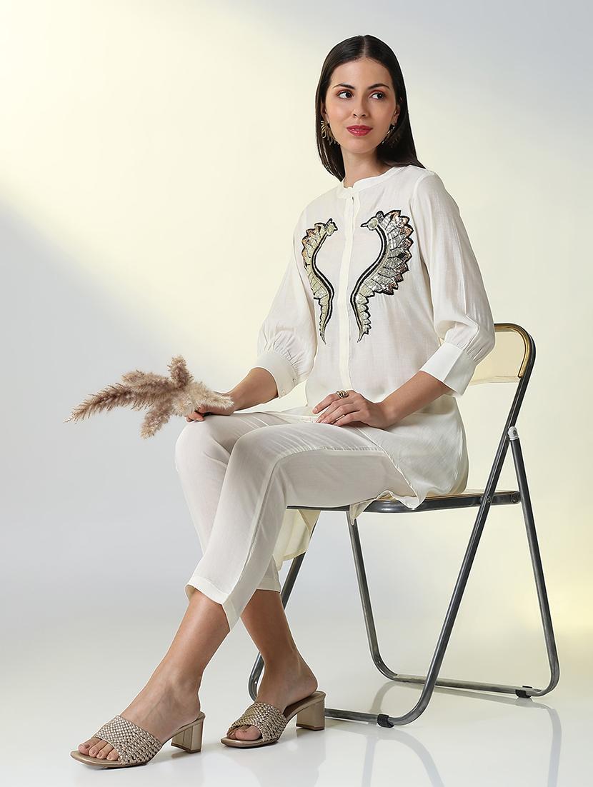 women embellished top and trouser co-ords set - 21682029 - Standard Image - 4