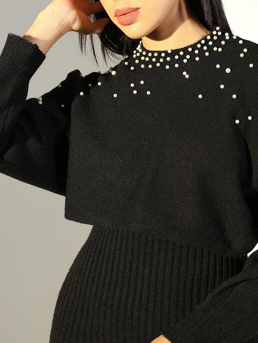 women embellished winter wear dress with pullover - 21682045 - Standard Image - 6