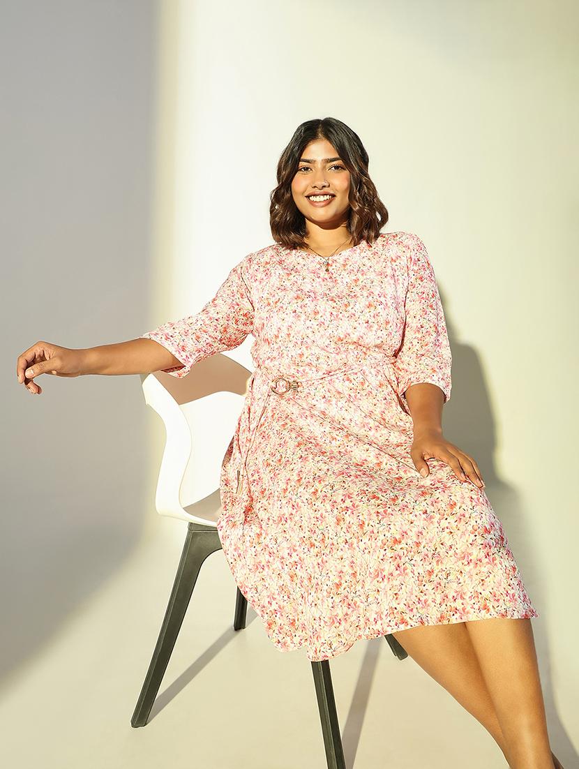 women floral printed fit & flare dress - 21682082 -  Standard Image - 1