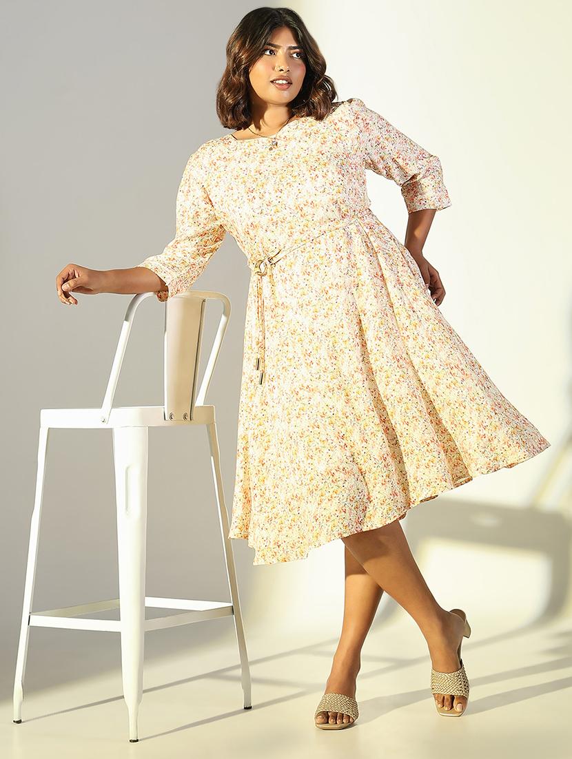women floral printed fit & flare dress - 21682083 -  Zoom Image - 0