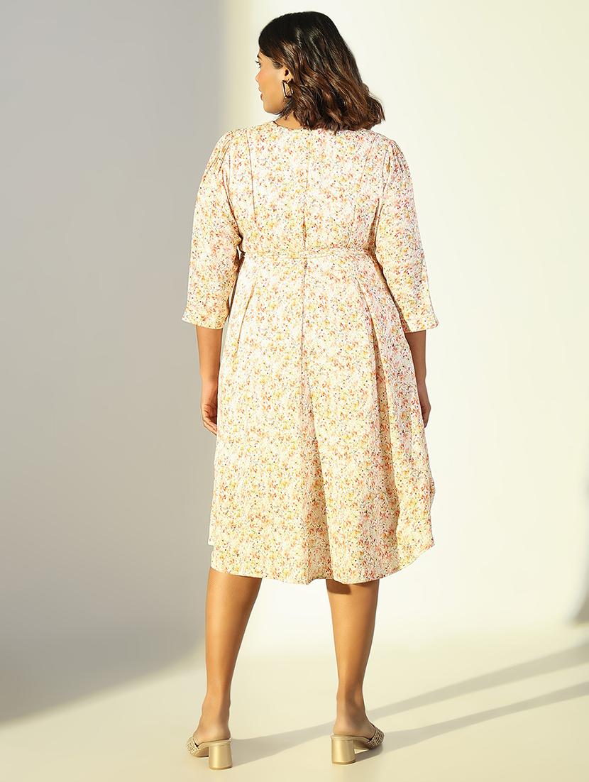 women floral printed fit & flare dress - 21682083 - Standard Image - 4