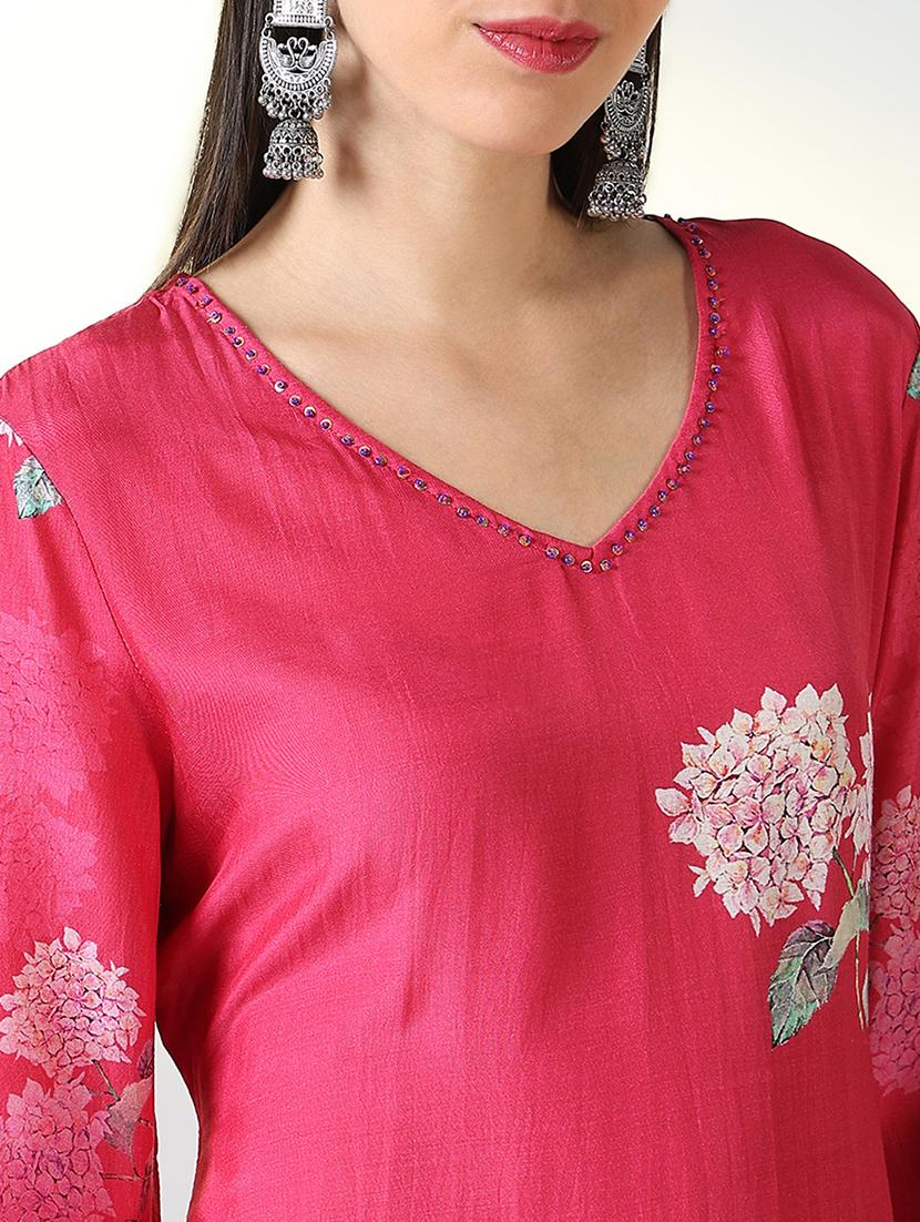 women floral printed kurta pant set with dupatta - 21682176 - Standard Image - 4