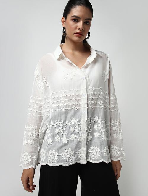 women embroidered long sleeve shirt - 21682207 -  Standard Image - 0