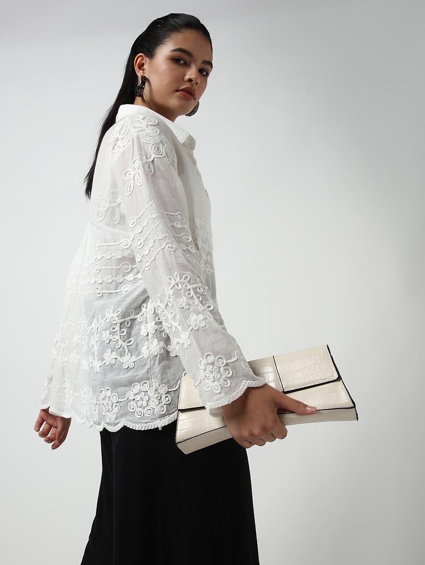 women embroidered long sleeve shirt - 21682207 - Standard Image - 4