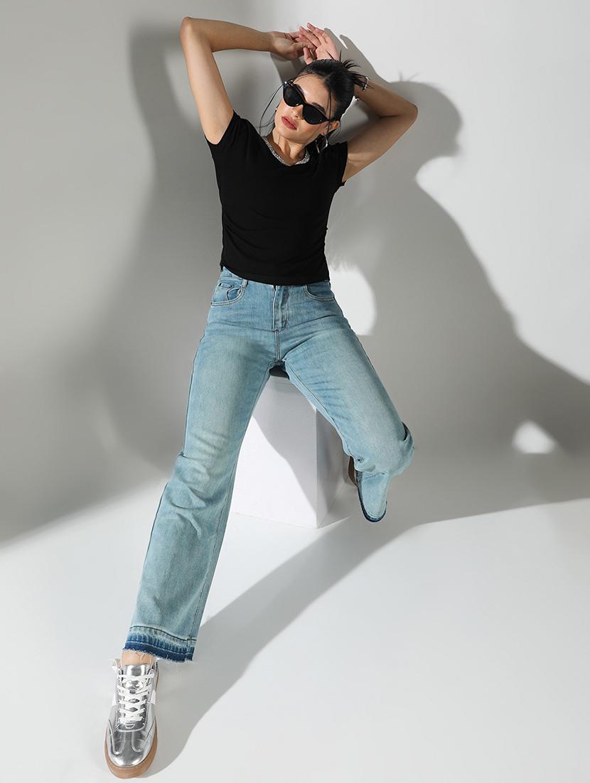 women black solid short sleeve top - 21682254 - Standard Image - 4