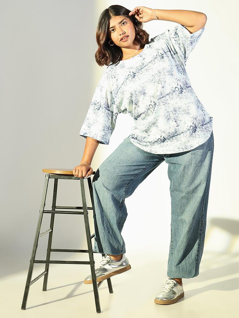 women plus size printed three quarter sleeves top - 21682288 - Standard Image - 4