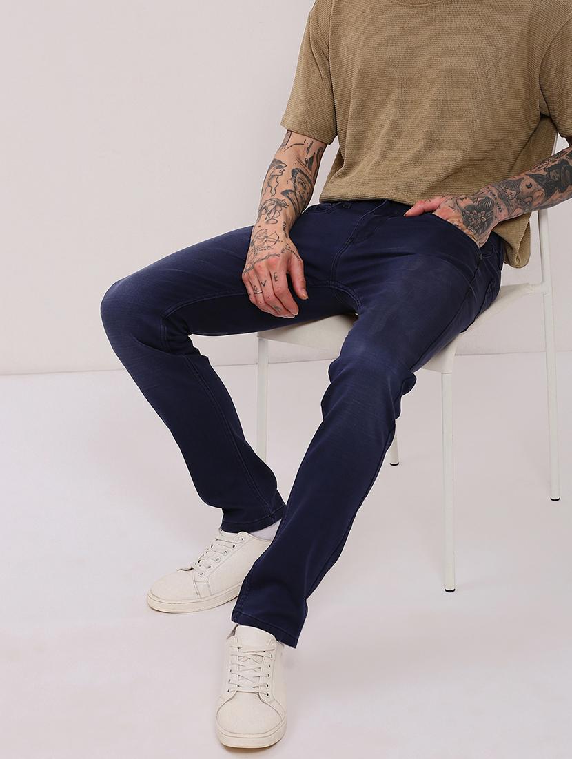 men low rise slim fit plain jeans - 21682338 - Standard Image - 1