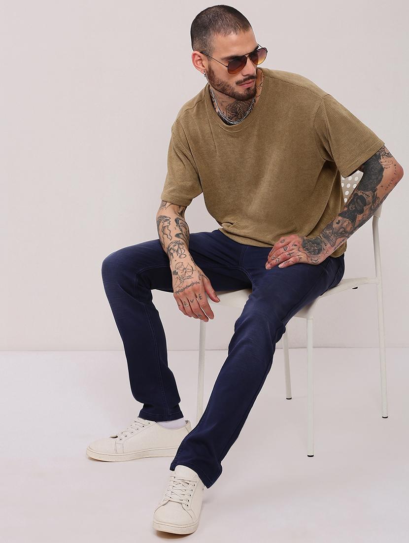 men low rise slim fit plain jeans - 21682338 - Standard Image - 4