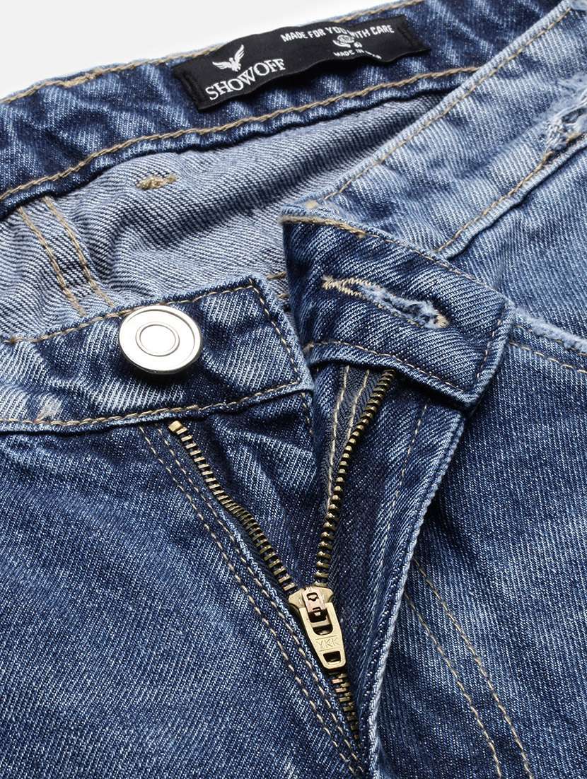 men low rise slim fit distressed jeans - 21682341 -  Standard Image - 6