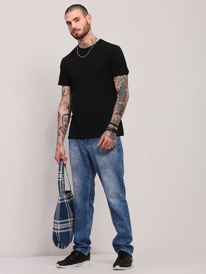 men low rise slim fit plain jeans - 21682344 - Standard Image - 4