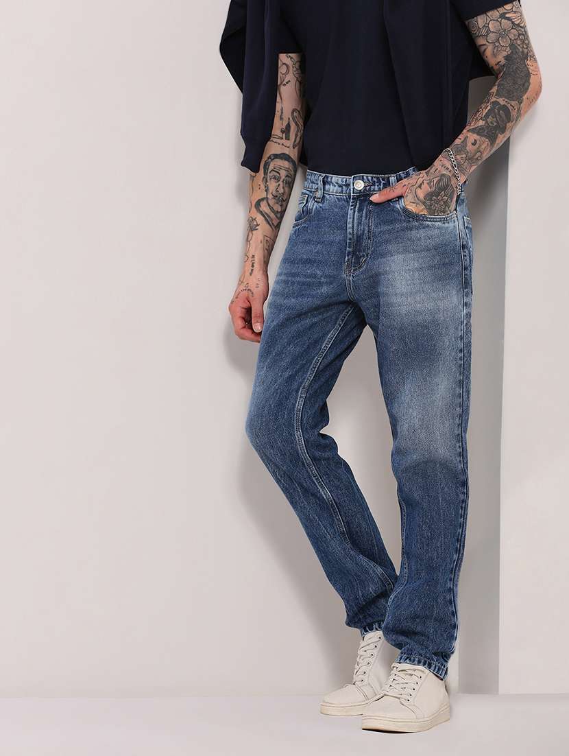 men low rise slim fit plain jeans - 21682345 -  Standard Image - 1