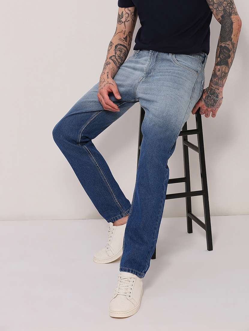 men low rise slim fit washed jeans - 21682347 -  Standard Image - 1