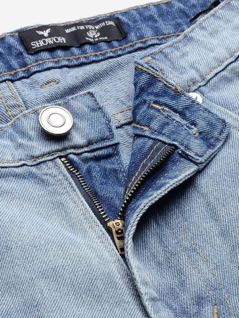 men low rise slim fit washed jeans - 21682347 -  Standard Image - 6