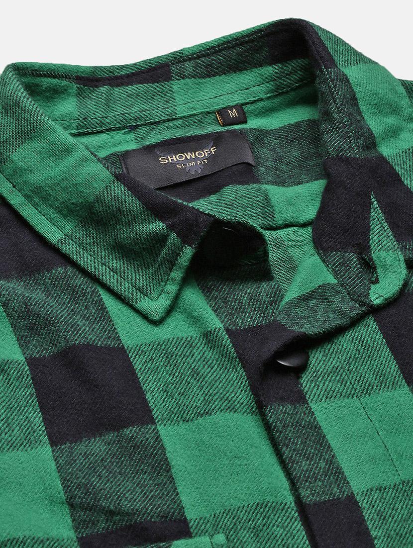 men long sleeves checkered casual shirt - 21682349 - Standard Image - 6