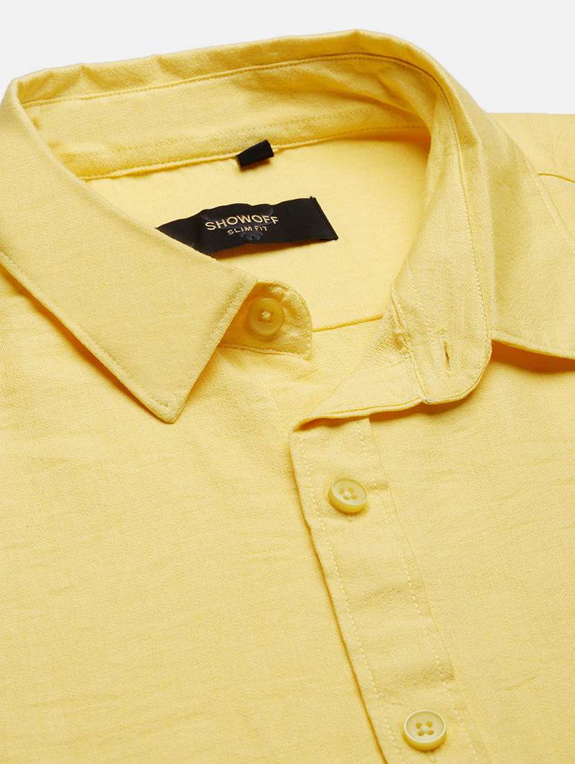 men short sleeves solid casual shirt - 21682354 -  Standard Image - 6