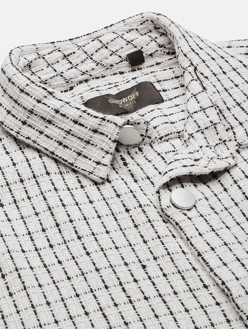 men long sleeves checkered casual shirt - 21682364 - Standard Image - 6