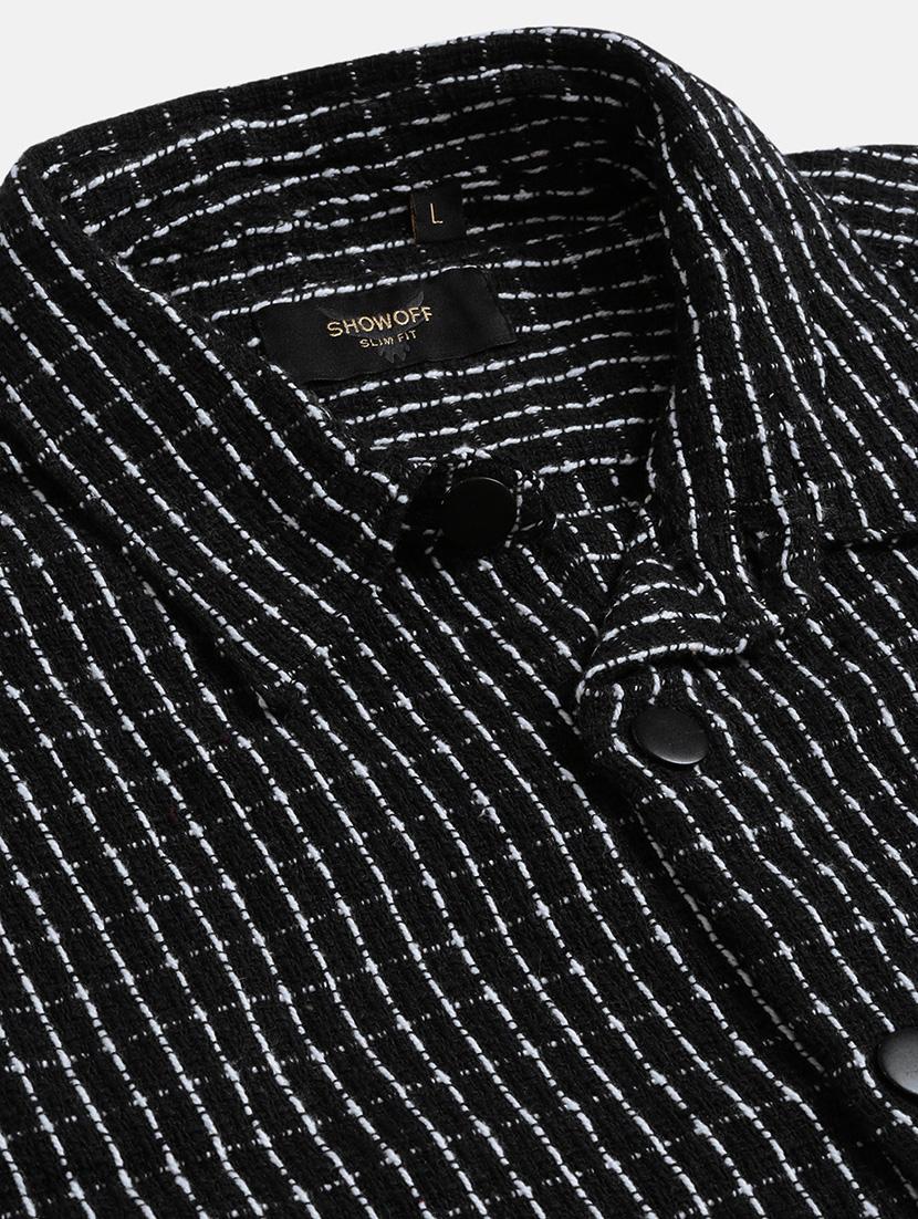 men long sleeves checkered casual shirt - 21682375 - Standard Image - 6