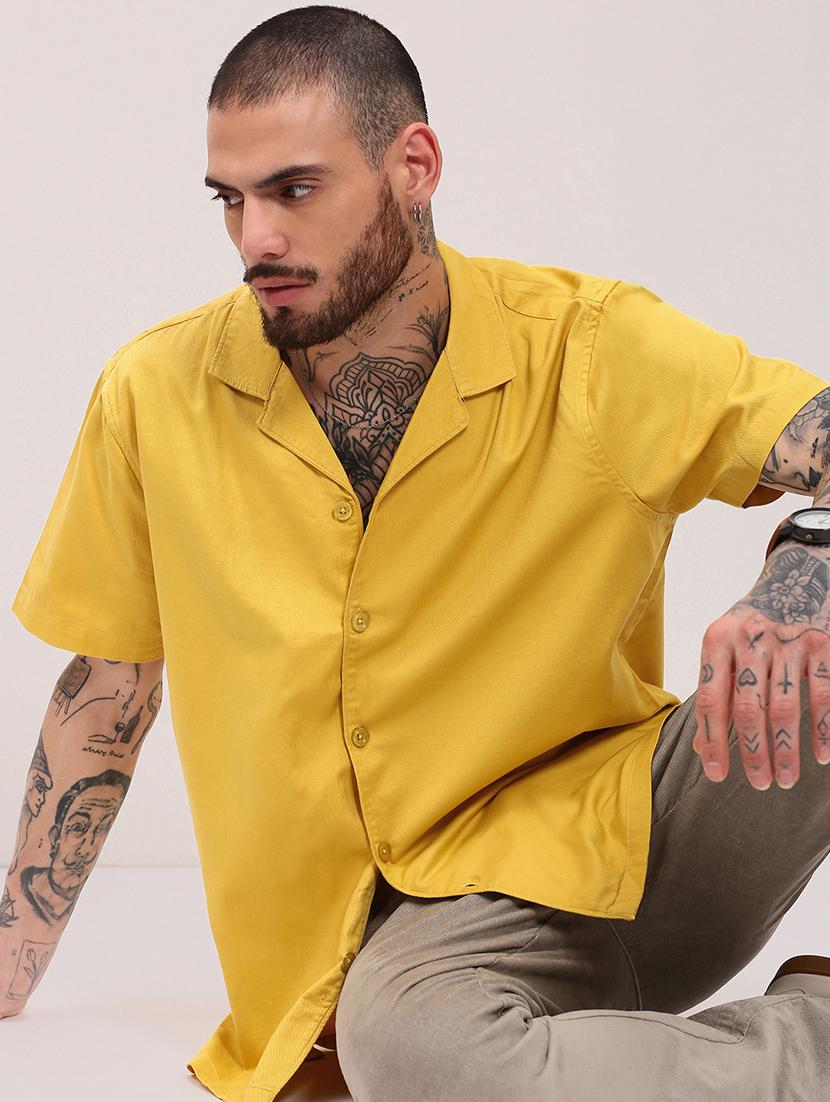 men short sleeves solid casual shirt - 21682381 -  Standard Image - 1