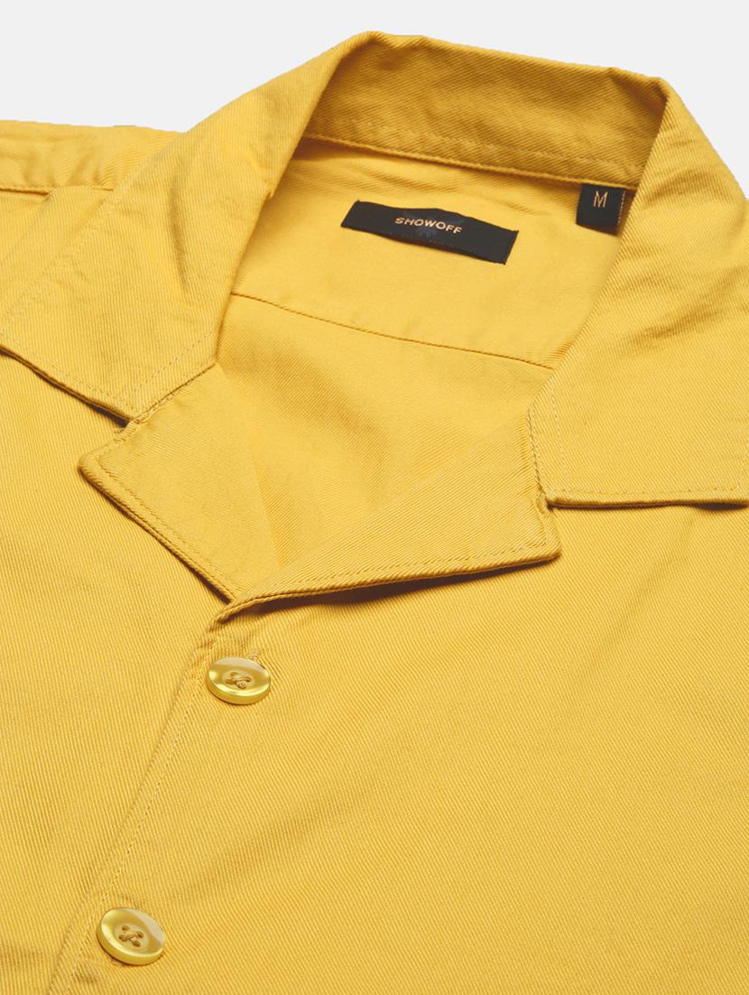 men short sleeves solid casual shirt - 21682381 - Standard Image - 6