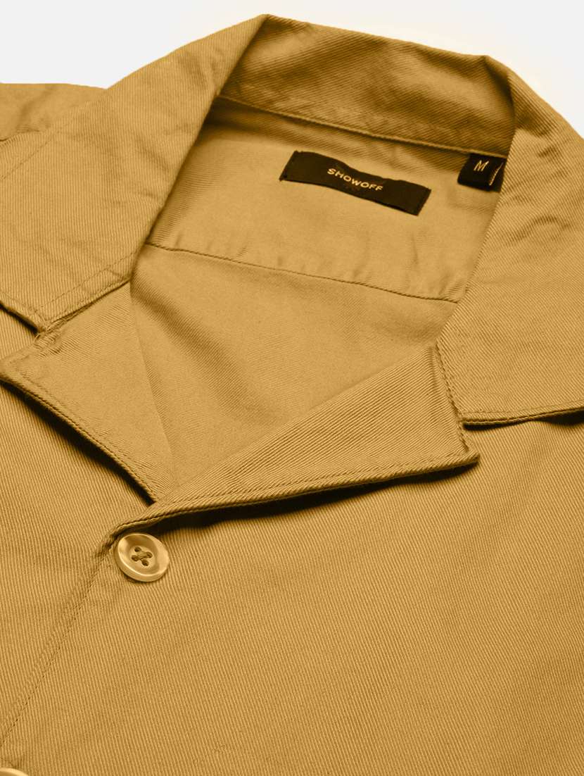 men short sleeves solid casual shirt - 21682383 -  Standard Image - 6