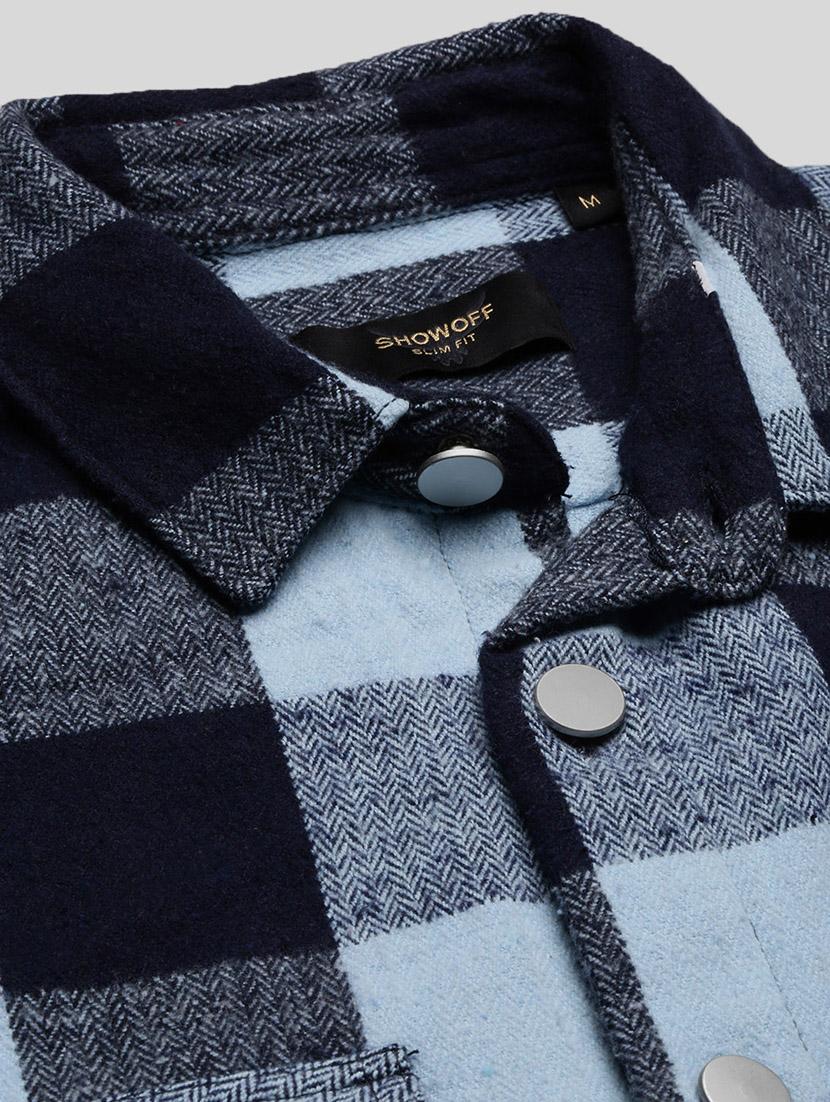 men long sleeves checkered casual shirt - 21682392 - Standard Image - 6