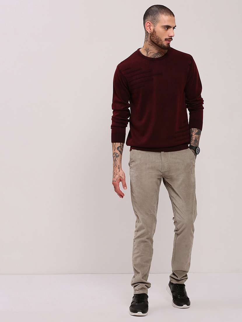men long sleeves plain pullover - 21682407 -  Standard Image - 4