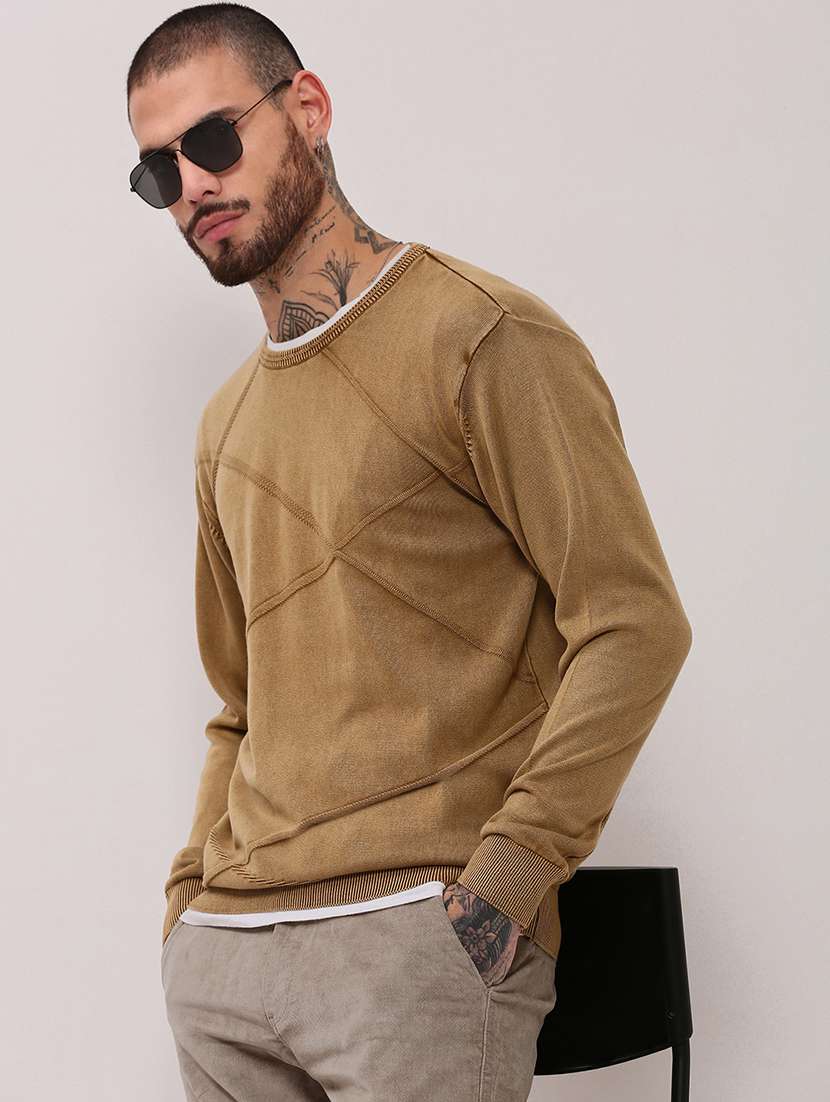 men long sleeves plain pullover - 21682417 -  Standard Image - 1