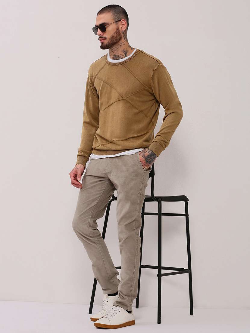 men long sleeves plain pullover - 21682417 -  Standard Image - 4