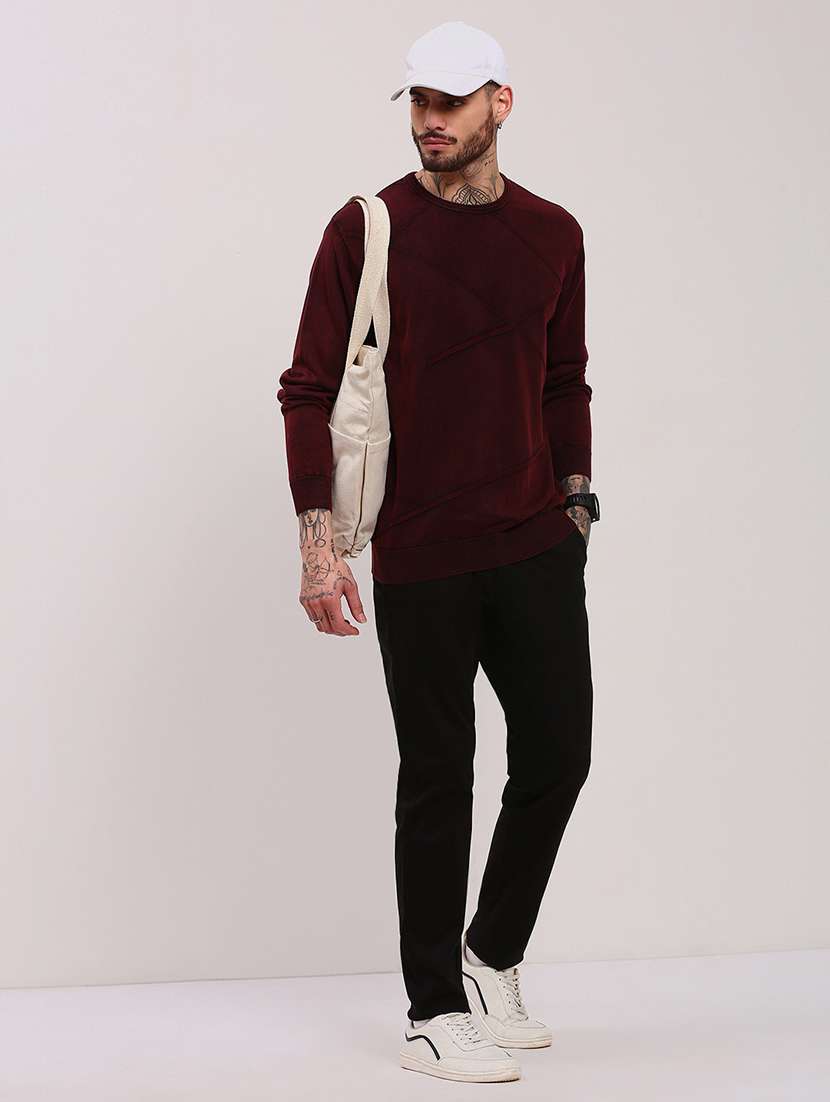 men long sleeves plain pullover - 21682418 -  Standard Image - 4