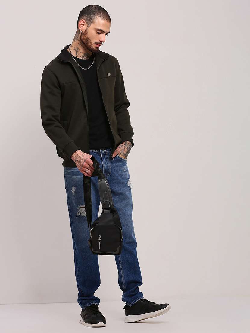 men long sleeves plain sweatshirt - 21682433 - Standard Image - 4